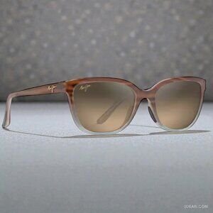 Maui Jim HONI HS758-22B - Sandstone with Blue Frame / HCL Bronze Lens